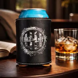 Black Leatherette Koozie