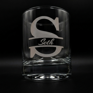 Personalized Monogram Whiskey Glass