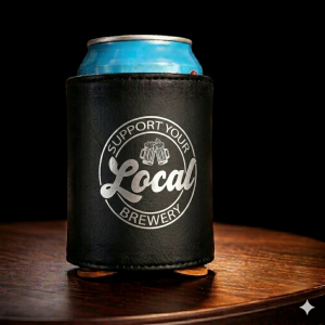 Black Leatherette Koozie